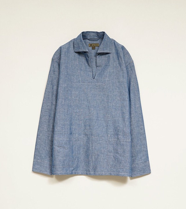 Nigel Cabourn FRENCH PULLOVER SHIRT - DUNGAREE