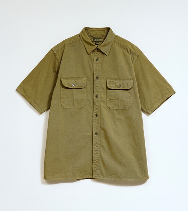 80520011007 Nigel Cabourn OPEN COLLAR SHIRT - RAYON CHECK