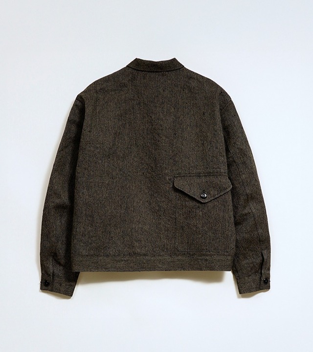 80520030002 Nigel Cabourn FRENCH WORK JACKET - MIX BLACK CHAMBRAY
