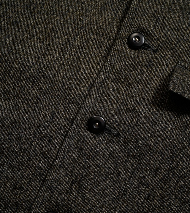 80520030002 Nigel Cabourn FRENCH WORK JACKET - MIX BLACK CHAMBRAY