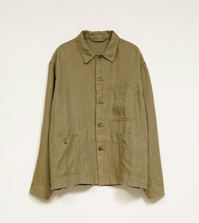 Nigel Cabourn USMC CHORE JACKET - LINEN HERRINGBONE TWILL