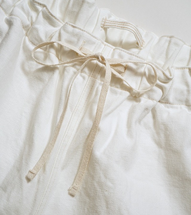 80520051011 Nigel Cabourn NEW GYM PANT - WHITE DENIM ナイジェル