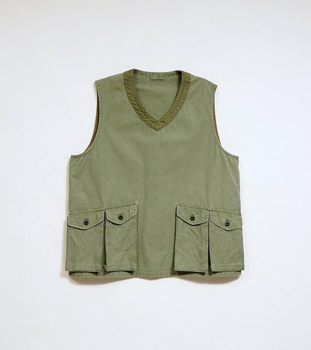 80520070004 Nigel Cabourn PULLOVER FISHING VEST - DUCK HUNTER CAMO