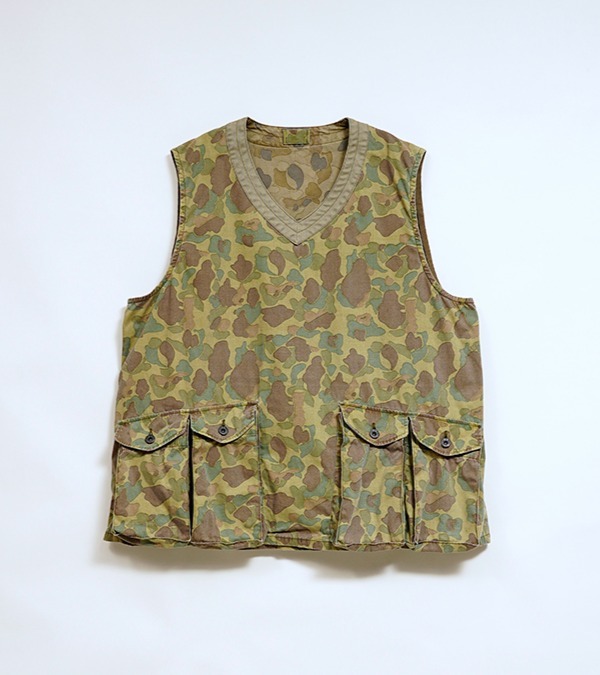 Nigel Cabourn PULLOVER FISHING VEST - DUCK HUNTER CAMO