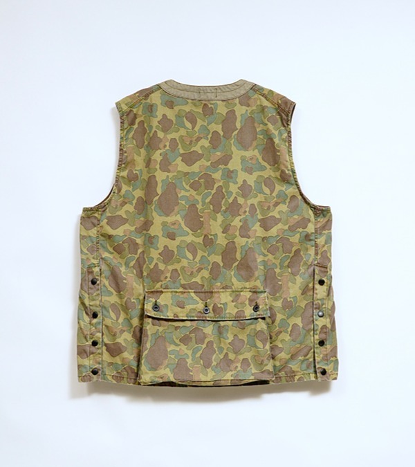 18AW Nigel CabournナイジェルケーボンDOWN VEST 48 80520070004 Nigel Cabourn PULLOVER FISHING VEST - DUCK HUNTER CAMO