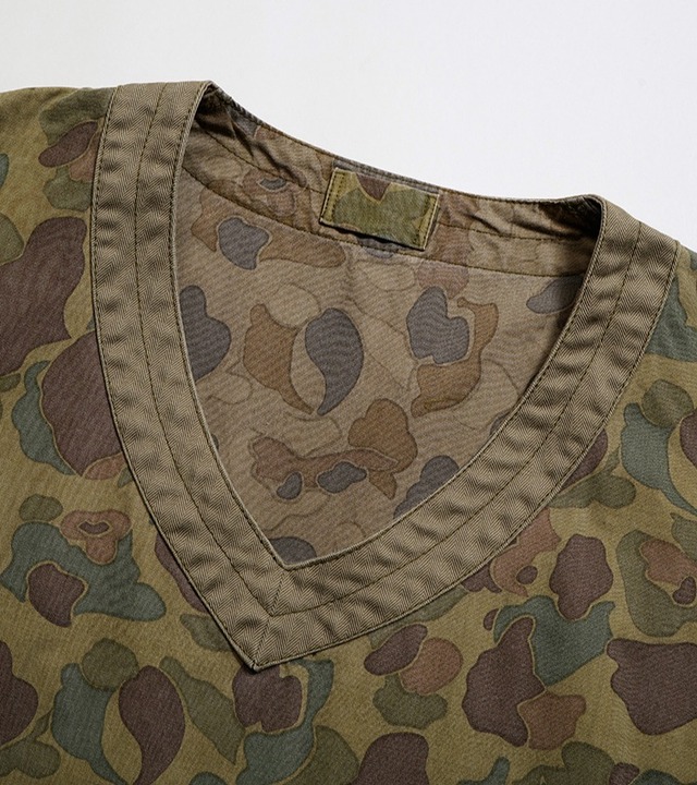 80520070004 Nigel Cabourn PULLOVER FISHING VEST - DUCK HUNTER CAMO