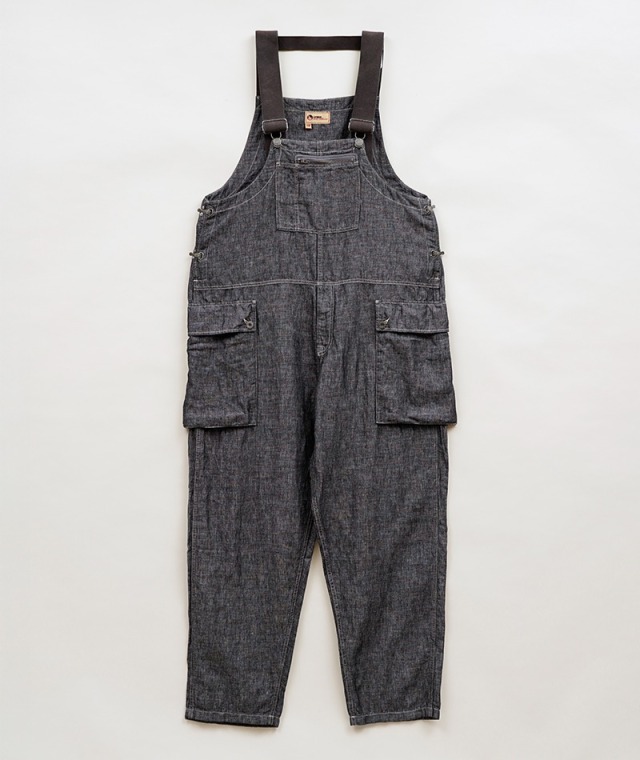 Nigel Cabourn LYBRO PT01 NAVAL DUNGAREE - LINEN DENIM