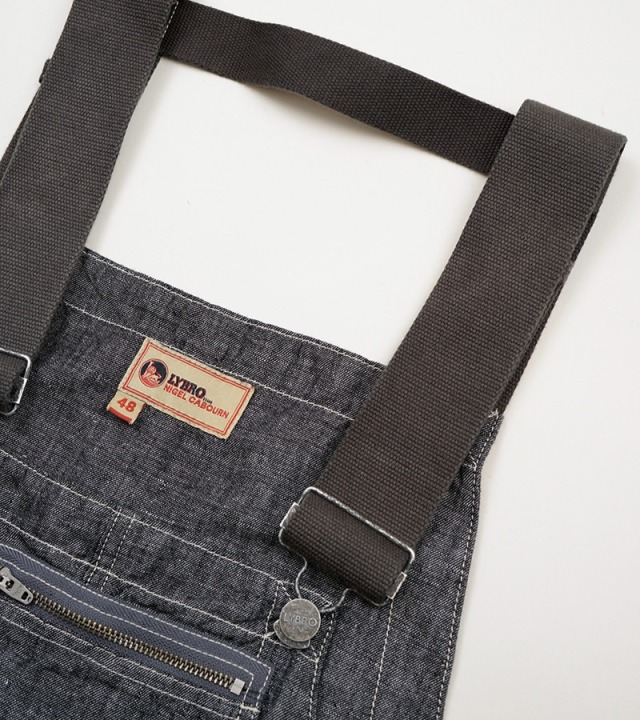 80521350520 Nigel Cabourn LYBRO PT01 NAVAL DUNGAREE - LINEN DENIM