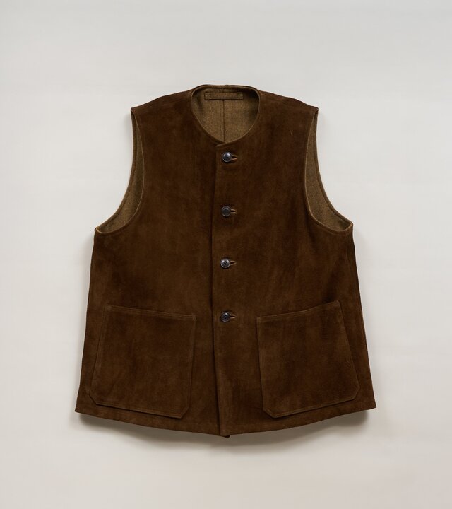 Nigel Cabourn JERKIN VEST SUEDE REVERSIBLE