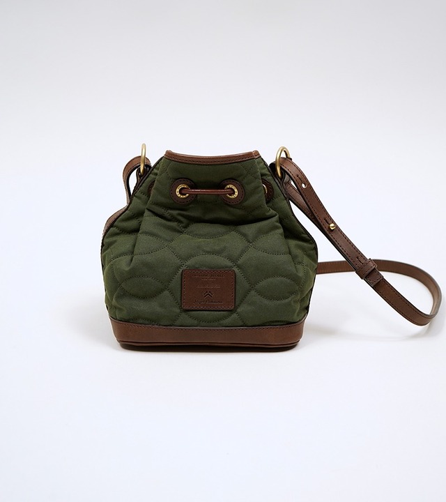 HUNTING WORLD × Nigel Cabourn MINI DRAWSTRING BAG VENTILE QT