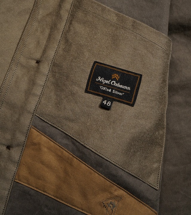 80520480910 Nigel Cabourn OX'ed Silver FISHERMAN JACKET - KURE