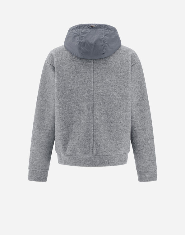 HERNO ヘルノ ストロングウールセーター＆ナイロンシャモニー ジップ