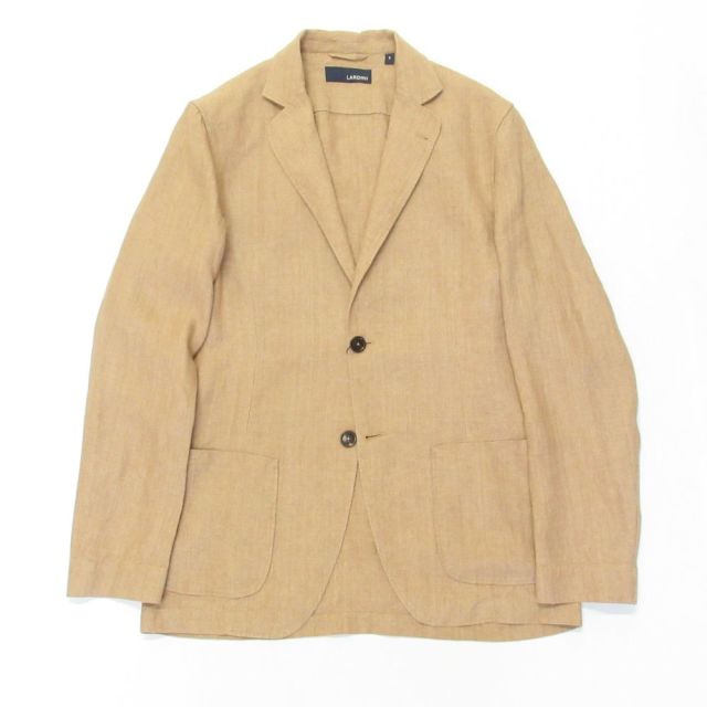 JRAMJ-EIC1196-220 LARDINI (ラルディーニ)LINEN100%　シングル2Bシャツジャケット ベージュ