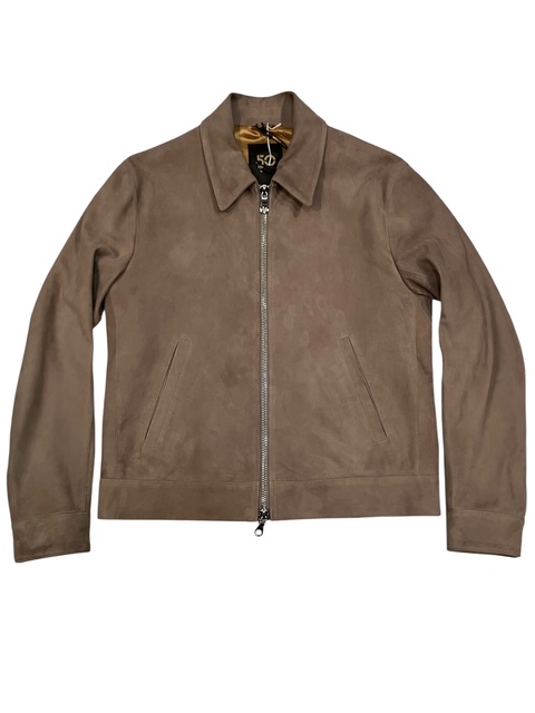 CINQUANTA チンクアンタ スエードレギュラーカラージップブルゾン