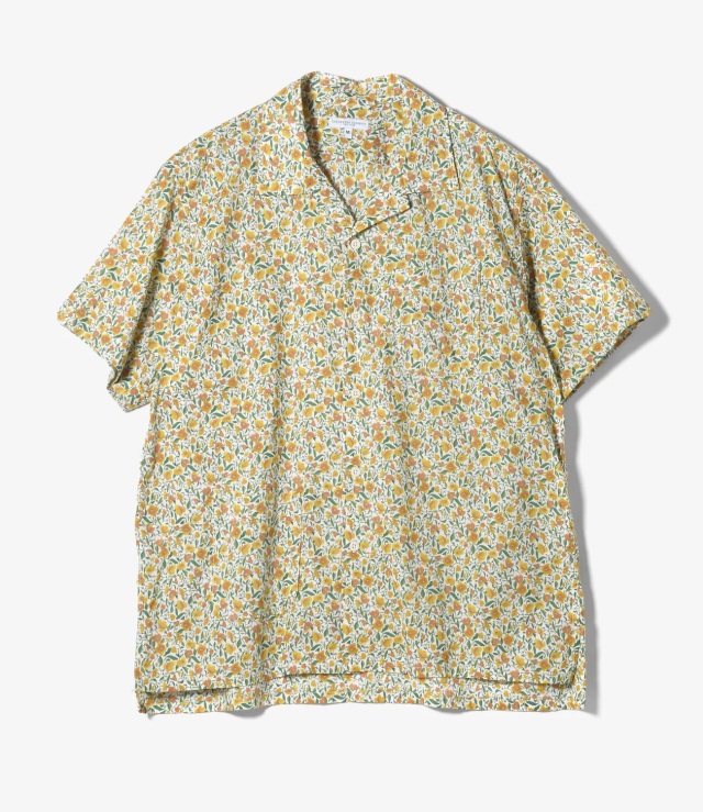 ENGINEERED GARMENTS Camp Shirt - Small Floral Cotton Lawn