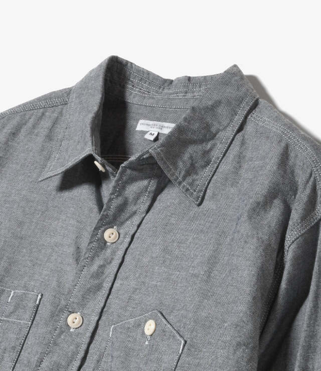 SW025 ENGINEERED GARMENTS Work Shirt - Cotton Chambray エンジニ