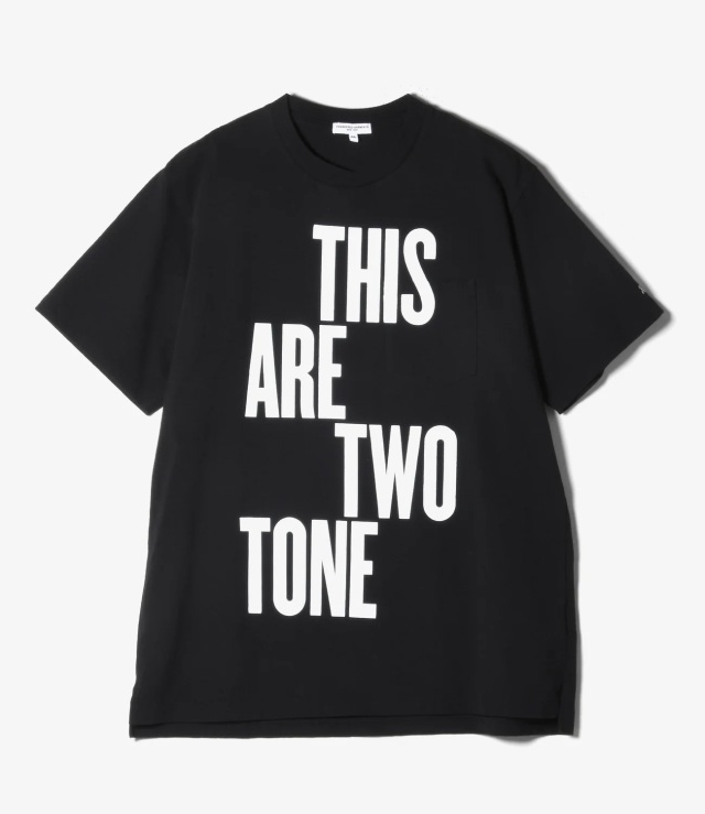 ENGINEERED GARMENTS Printed Cross Crew Neck T-shirt- This Are