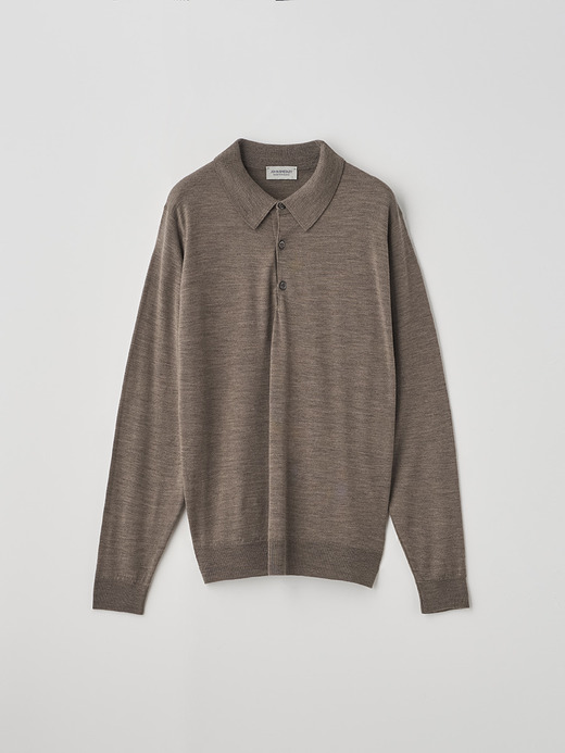 JOHN SMEDLEY ニットポロ　ライトブラウン XL JOHN SMEDLEY｜ジョンスメドレー日本公式