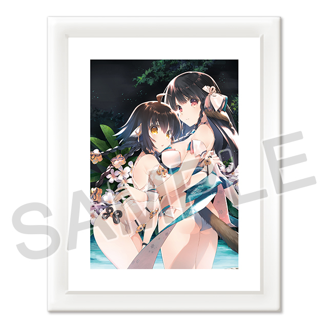 『うたわれるもの ロストフラグ』みつみ美里箔押しサイン入り描き下ろし複製原画「アンジュ・ルルティエ」（2023夏）