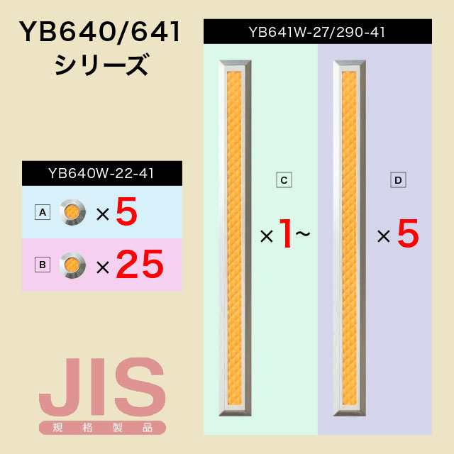 YB640W／641Wシリーズ[ビス止めタイプ｜ウッドデッキ用]点鋲,線鋲 樹脂+ステンレスヘアライン