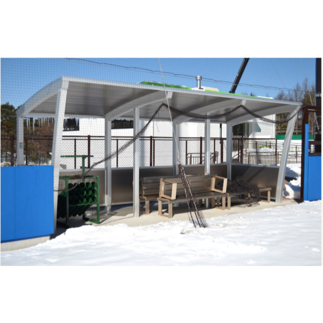 アルミ製ダッグアウト（3連棟）積雪200cm対応仕様