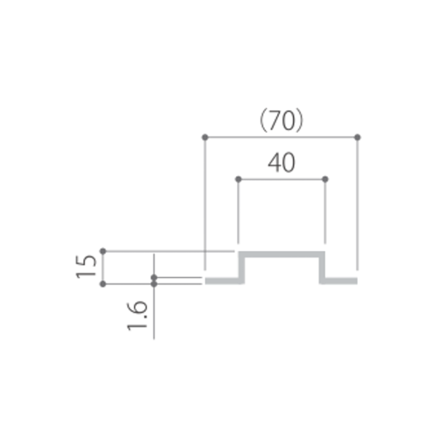 kankyo-wood II デッキ部材【大引・根太用/ハット型鋼板３】