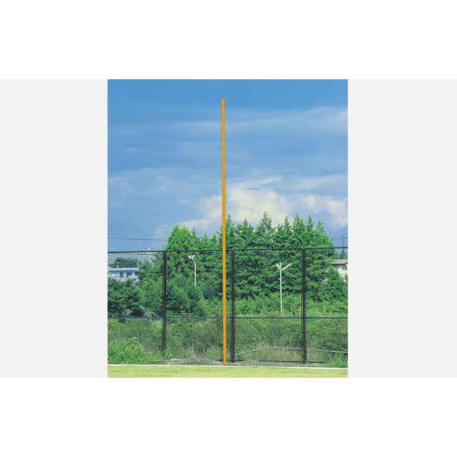 ファウルポール7ｍ抜き差し式　網なし（白／黄橙）