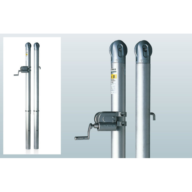 テニスポスト　ＳＵＳ丸型ステンレス製ウインチ付