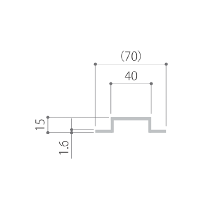 kankyo-wood II デッキ部材【大引・根太用/ハット型鋼板３】