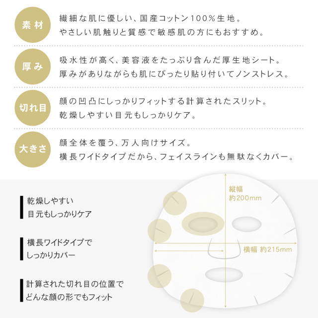 夜の集中スキンケアマスク