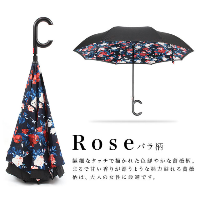 60cm 逆さ傘 ワンタッチ自動閉式 全6柄 傘 日傘の通販 Storybox 60cm 逆さ傘 ワンタッチ自動閉式 全6柄 傘 日傘の通販 Storybox