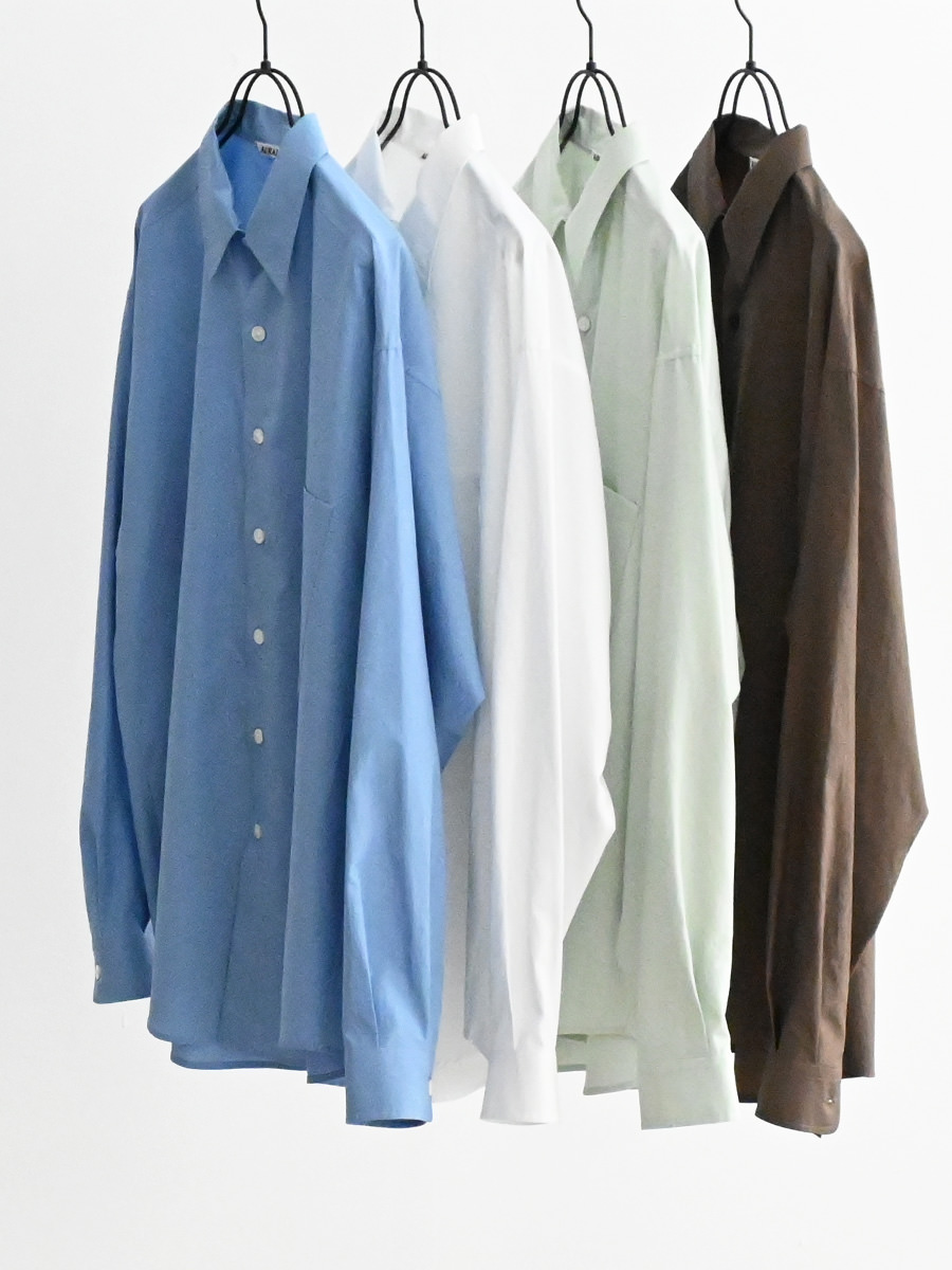 AURALEE (オーラリー) WASHED FINX TWILL BIG SHIRT