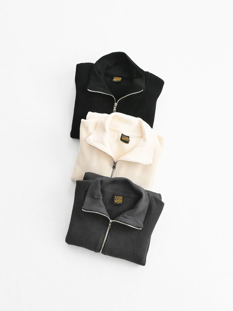 A Vontade（アボンタージ) Big Waffle Drivers Zip Cardigan VTD-0602-CS