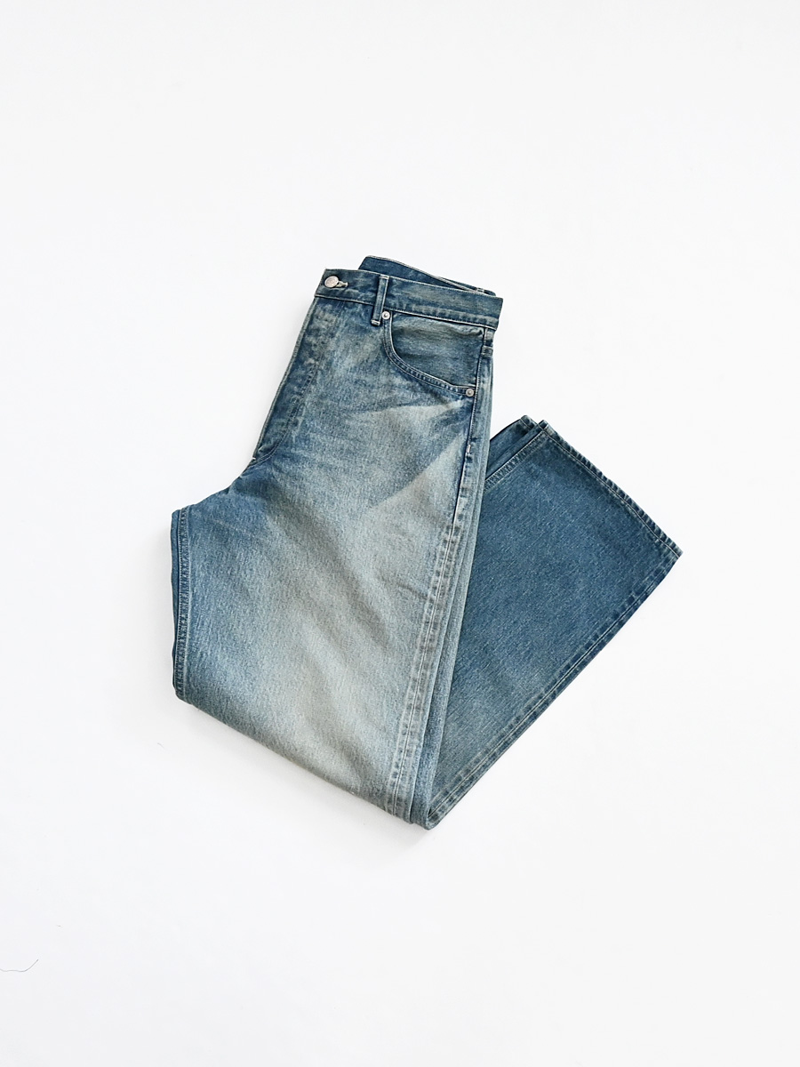 AURALEE (オーラリー) SELVEDGE FADED HEAVY DENIM WIDE PANTS
