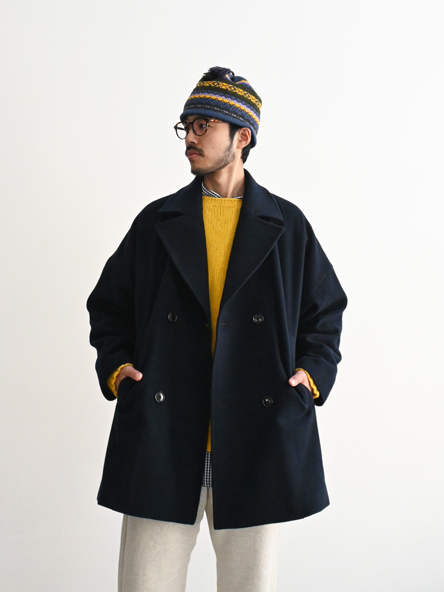 ONE fifth ウールコート ONE FIFTH (ワンフィフス) ウールメルトン・ダブルコート