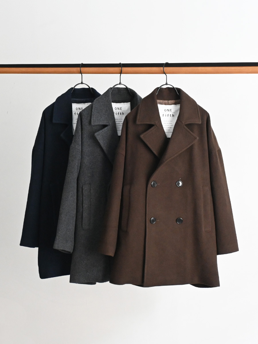 ONE FIFTH (ワンフィフス) ウールメルトン・ダブルコート