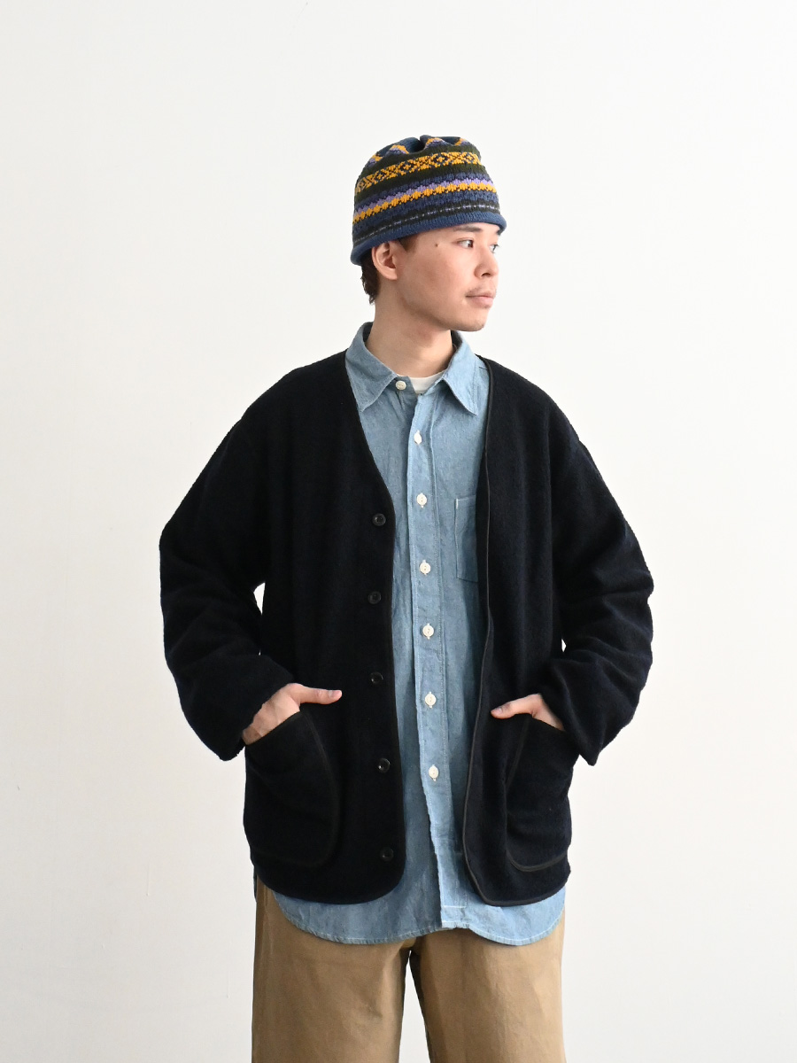 美品☆】A VONTADE WOOL BOA V-NECK CARDIGAN A VONTADE Boa Cardigan