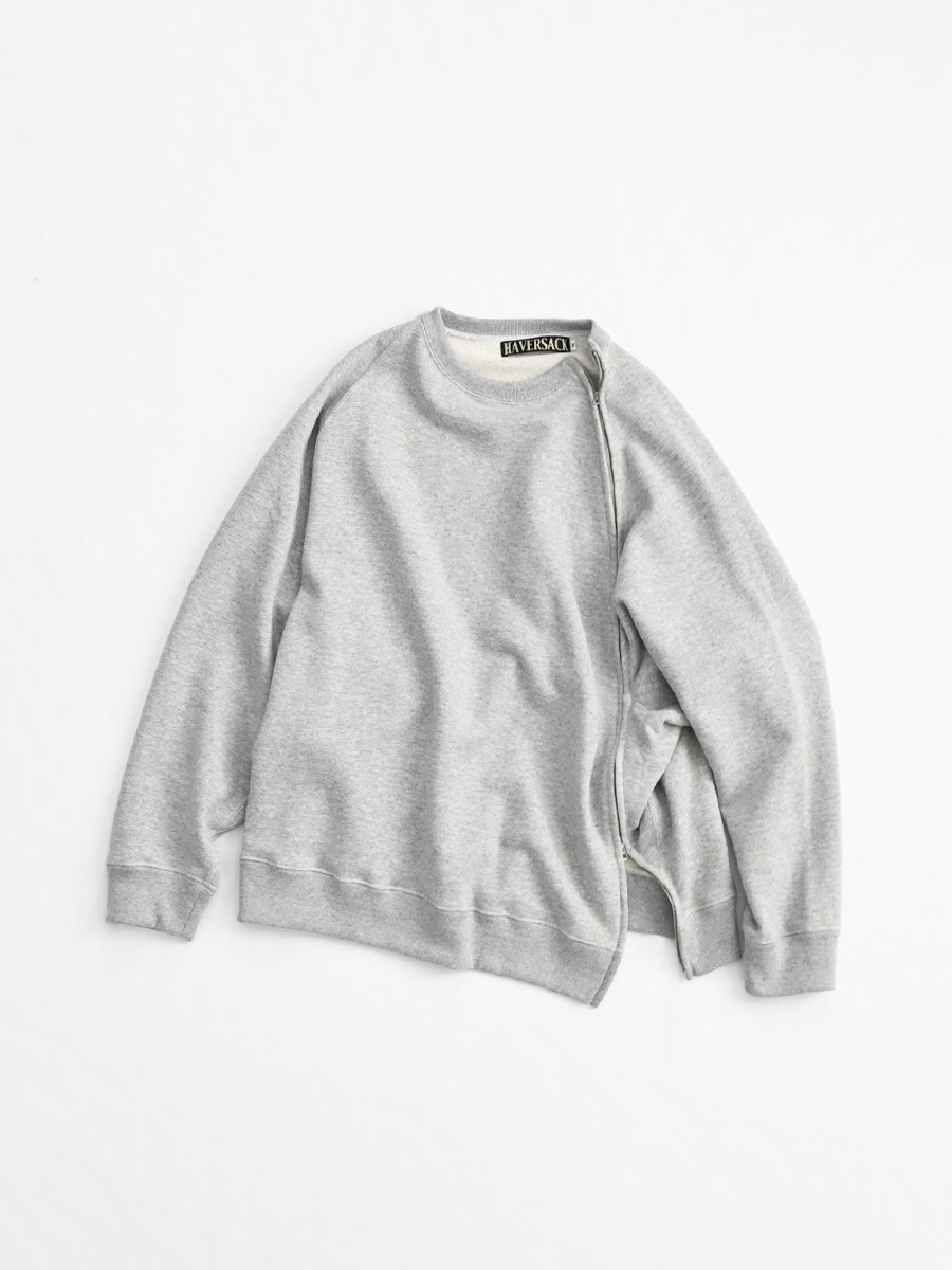 HAVERSACK (ハバーサック)　クルーネックシームジップ スウェットシャツ