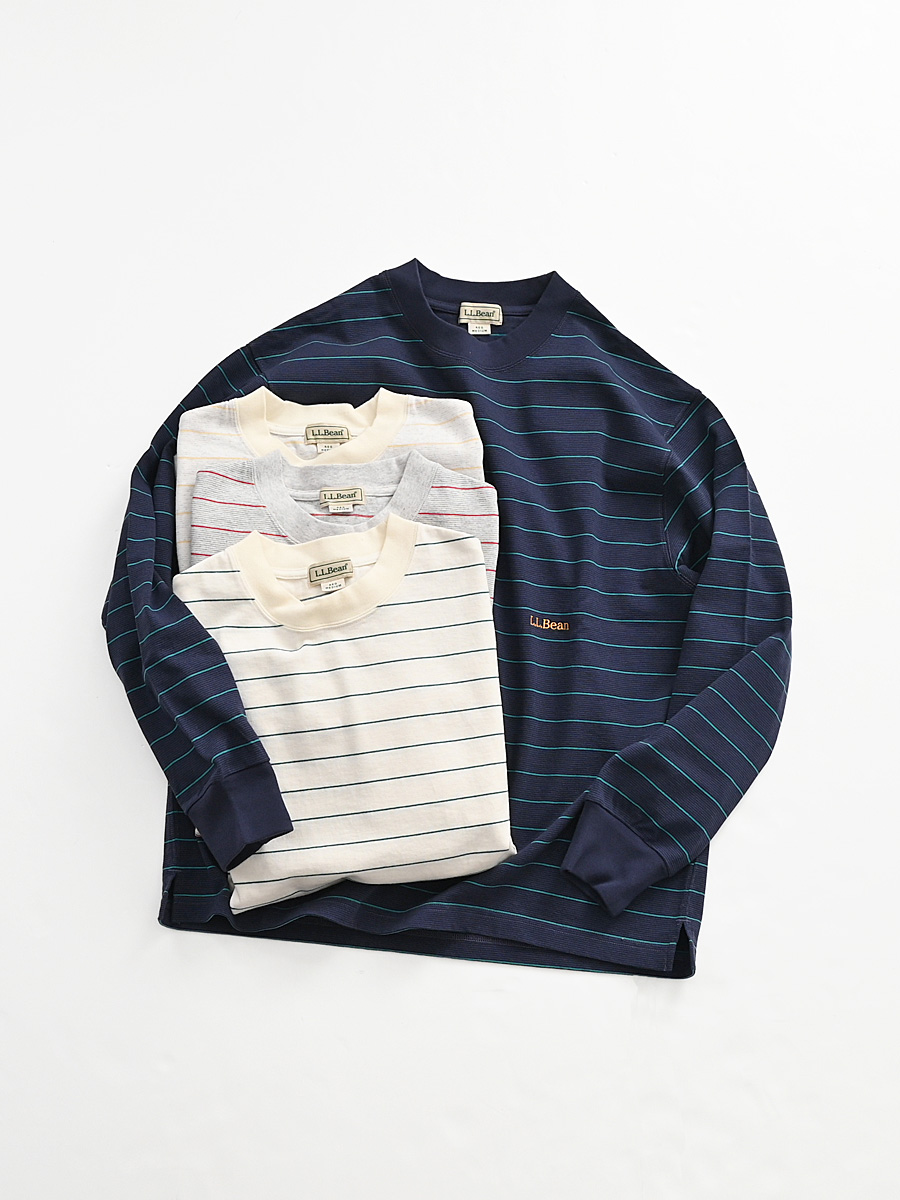 L.L.Bean (エルエルビーン)　ユニオン・ストライプ長袖Tee