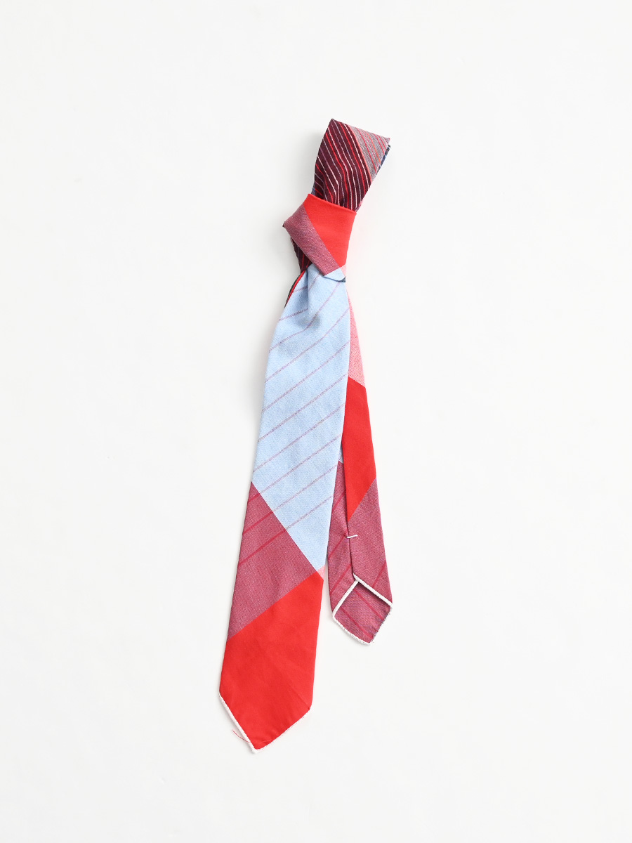 ENGINEERED GARMENTS (エンジニアードガーメンツ)　Narrow Tie - Cotton Big Madras Plaid