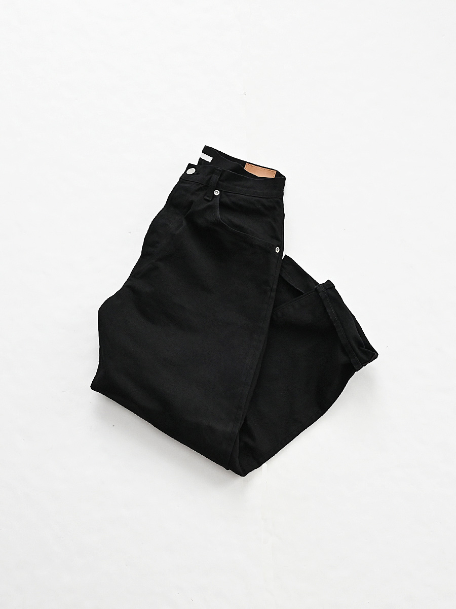 HATSKI (ハツキ)　Loose Tapered Washi Denim -Black- DENIM01-W