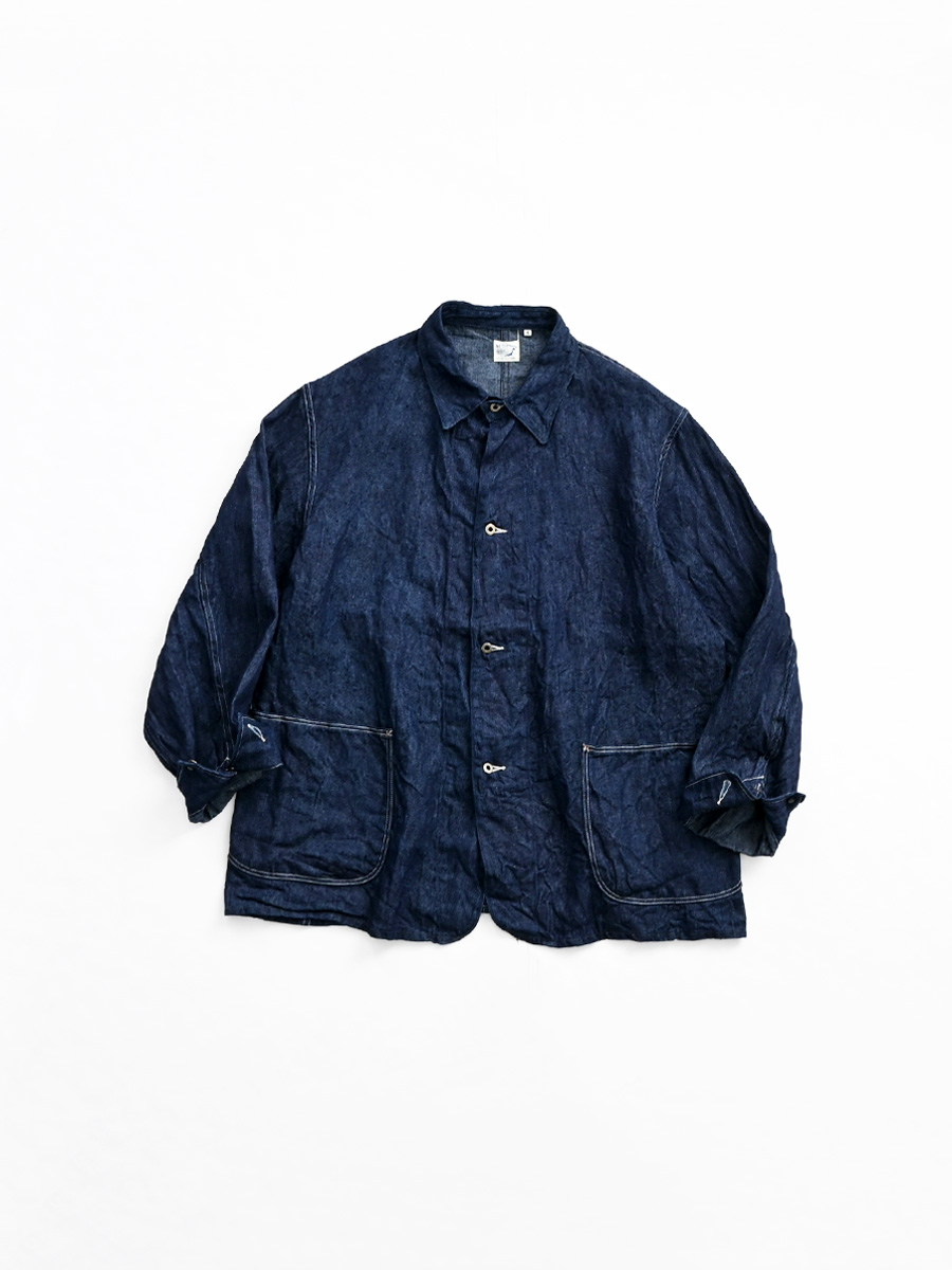 orSlow (オアスロウ) WW2 40'S LINEN DENIM COVERALL (LOOSE FIT)
