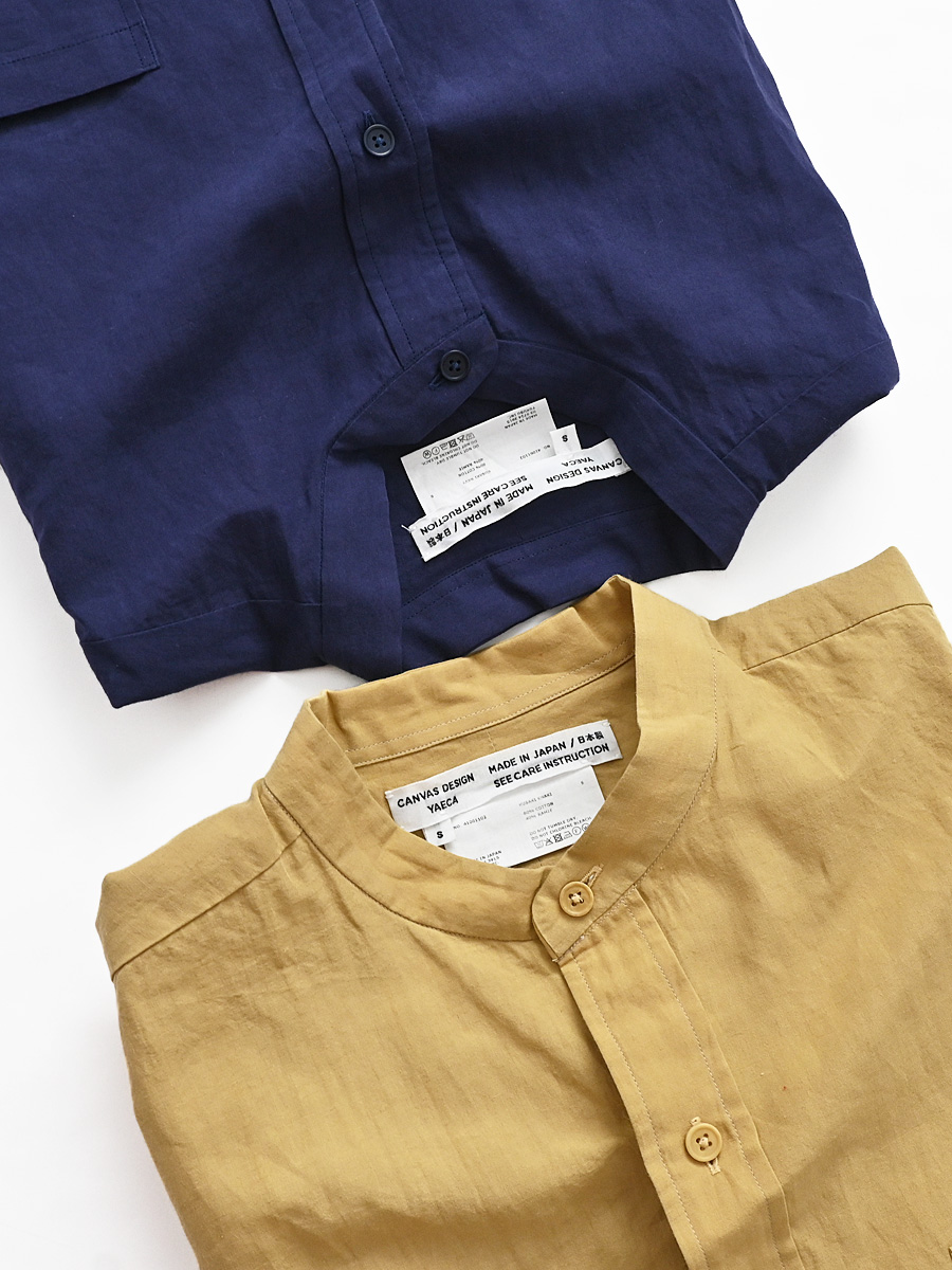 【30%OFF】YAECA CANVAS DESIGN (ヤエカ キャンバス デザイン)　Stand Collar Shirts (41061102)