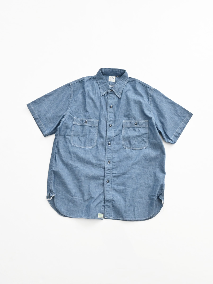 orSlow (オアスロウ)　SHORT SLEEVE CHAMBRAY WORK SHIRT