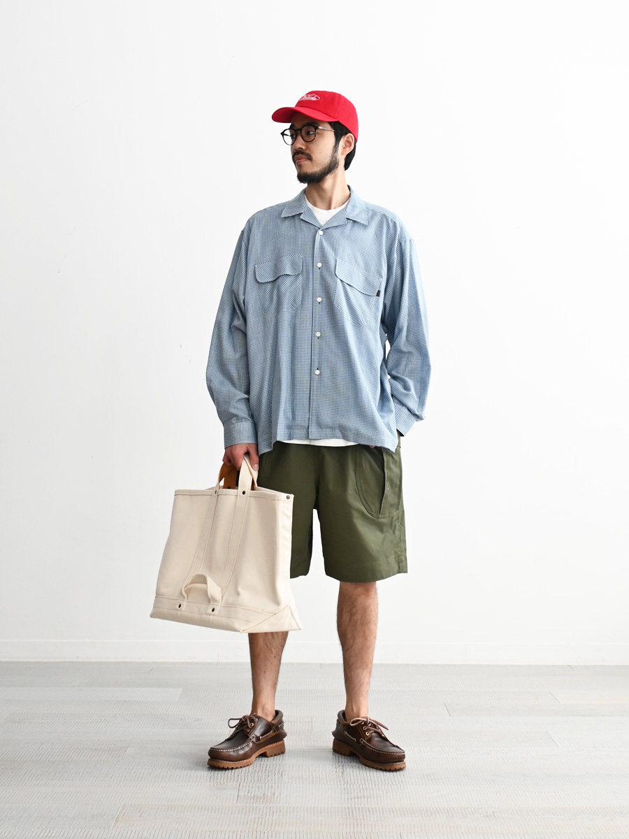 SEDAN ALL-PURPOSE (セダンオールパーパス)　Double Gauze Plaid Open Collar Shirt