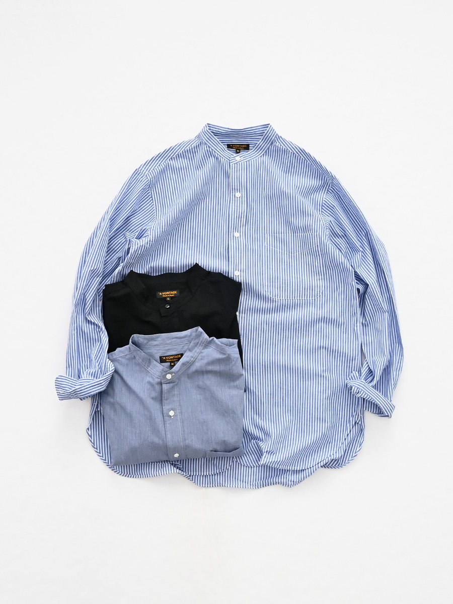 【20%OFF】A VONTADE (アボンタージ)　Banded Collar Shirts VTD-0361-SH
