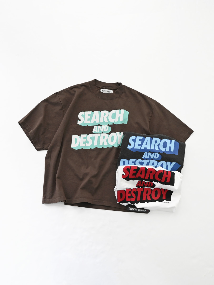 MOUNTAIN RESEARCH (マウンテンリサーチ)　Search and Destroy Garment dye Tee