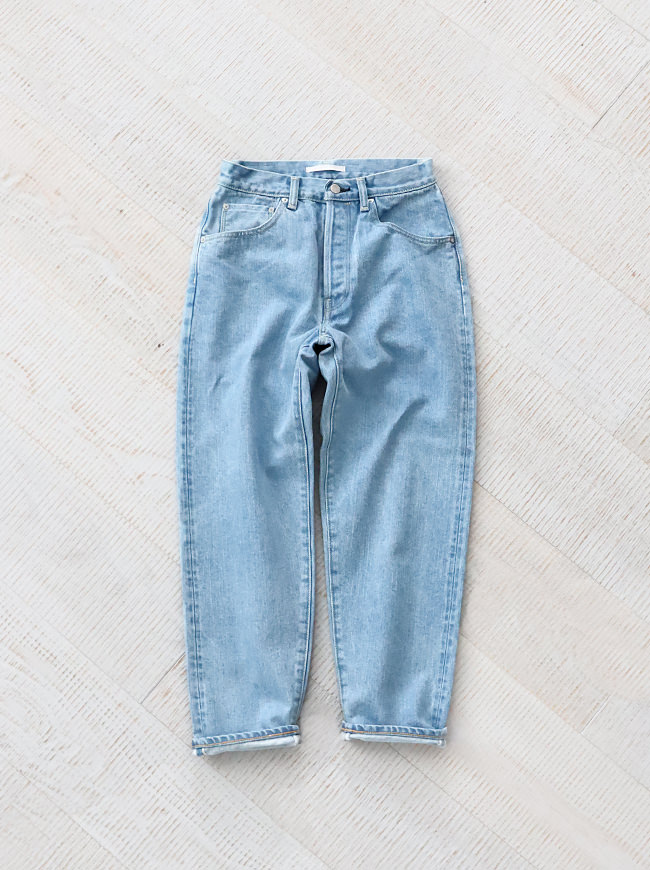 【30%OFF】HATSKI (ハツキ)　Loose Tapered Denim -Used- IceBlue HTK-22001-Ice