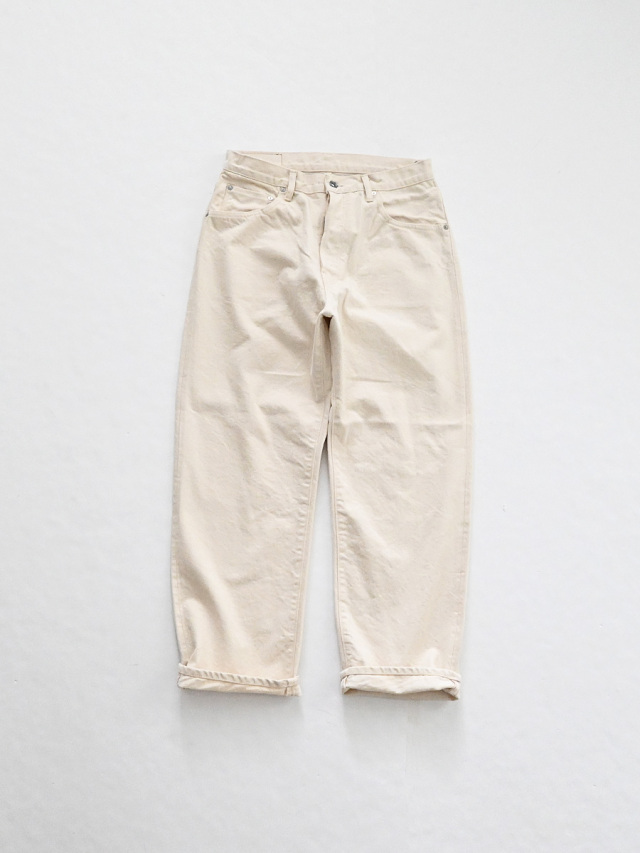 HATSKI (ハツキ) DENIM03 Wide Tapered Denim -Ecru-