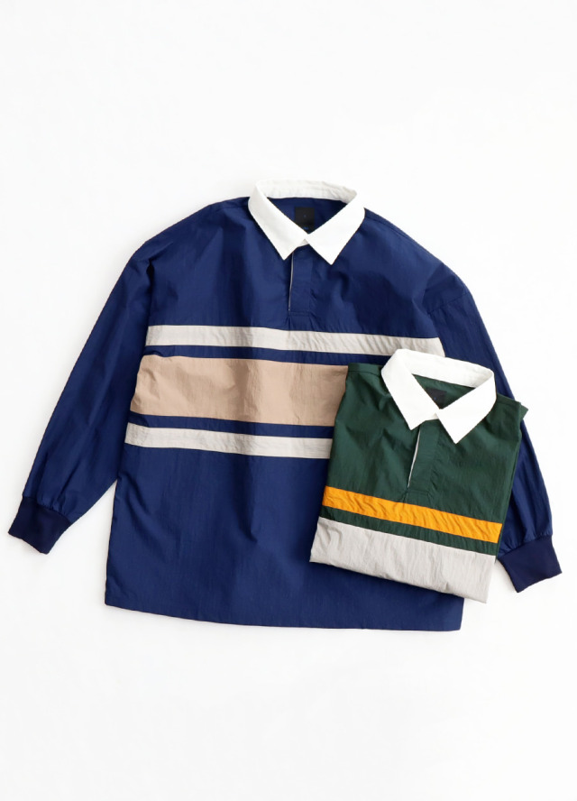 【70%OFF】maillot　NY Bright Rugger Shirt (ナイロンブライトラガーシャツ) MAS-24110